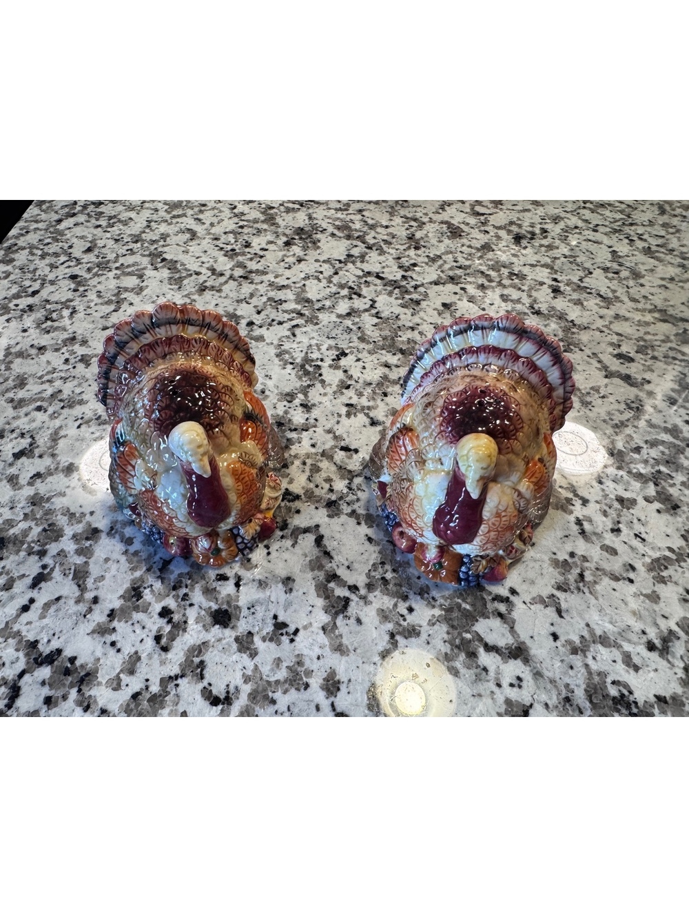 Harry & David Turkey Salt & Pepper Shakers 2007 Thanksgiving Fall Harvest Set